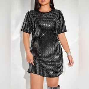 Going Out Plus Size Loose Sparkly Dress Shein New Without Tags